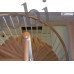 Винтовая лестница Кама сегментированный поручень накладки на ступени бук D2000 H=3340