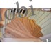 Винтовая лестница Кама пластиковый поручень накладки на ступени бук D2000 H=4600