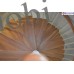 Винтовая лестница Кама сегментированный поручень накладки на ступени бук D1400 H=2710