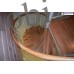 Винтовая лестница Кама сегментированный поручень накладки на ступени бук D1200 H=2920