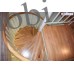 Винтовая лестница Кама сегментированный поручень накладки на ступени бук D1400 H=2710